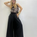 canotta maculata con pizzo jungle